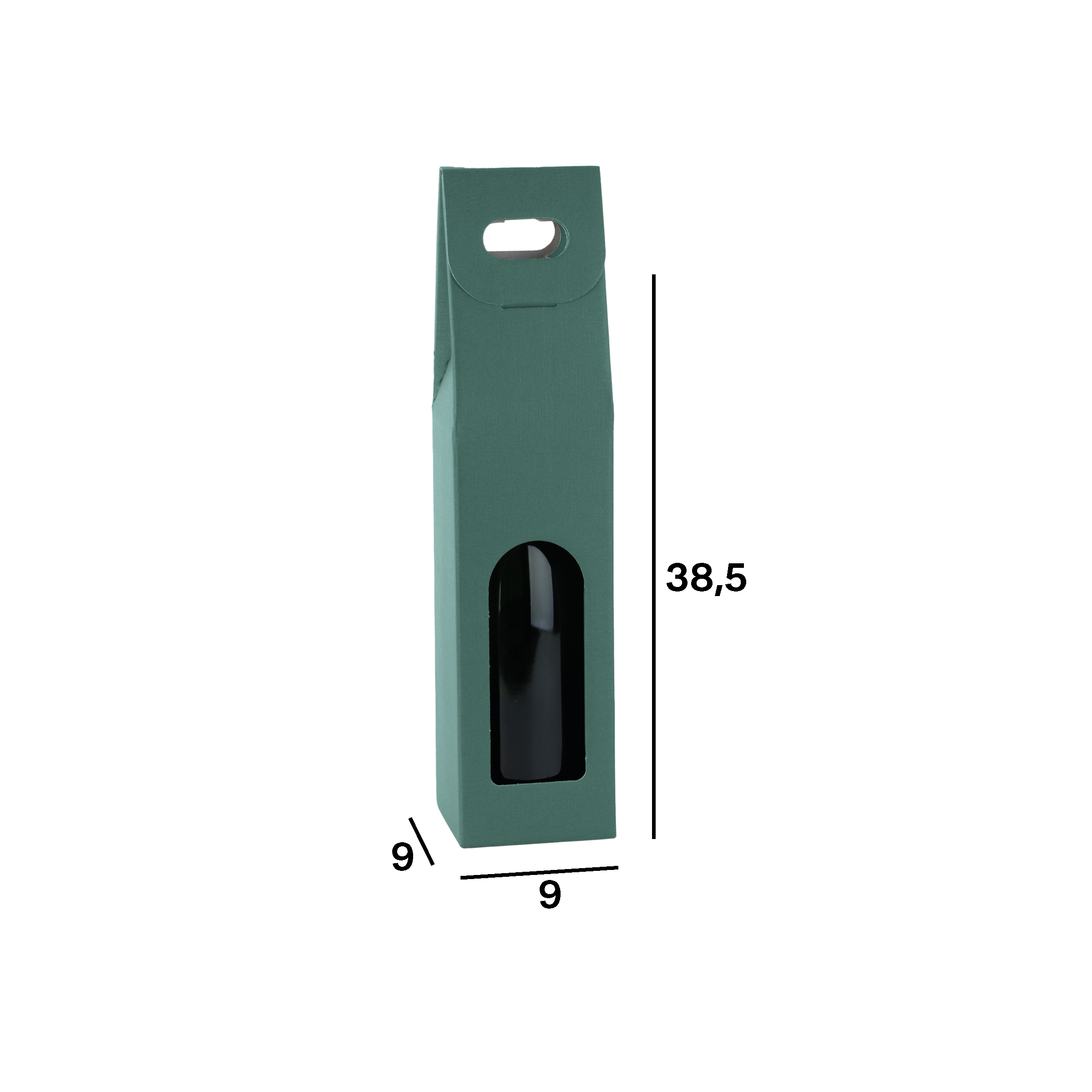 Scatole porta bottiglia fibra verde- Printcentral - - -