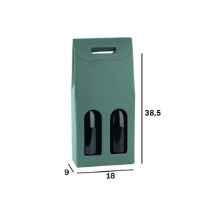 Scatole porta bottiglia fibra verde- Printcentral - - -