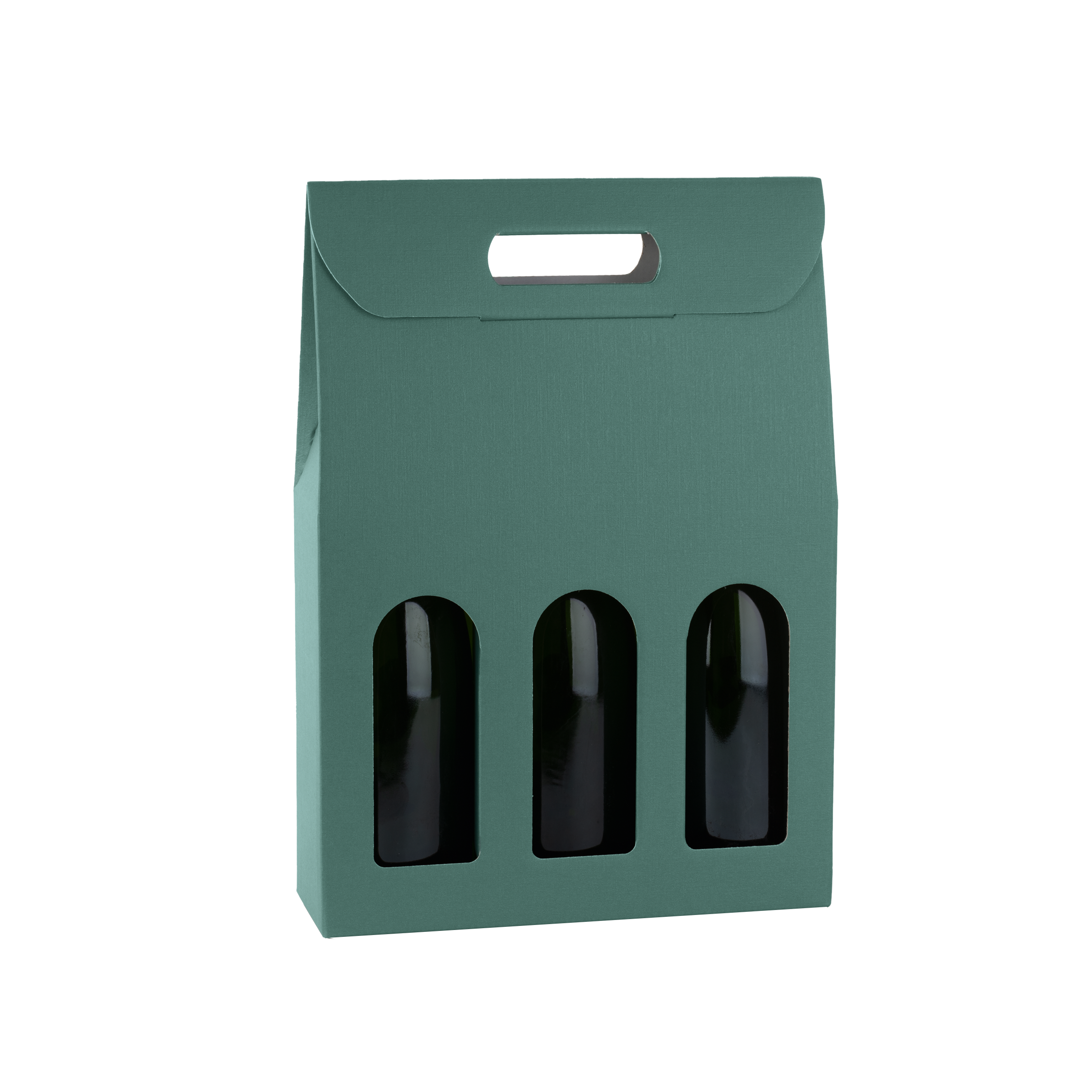 Scatole porta bottiglia fibra verde- Printcentral - - -