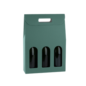 Scatole porta bottiglia fibra verde- Printcentral - - -