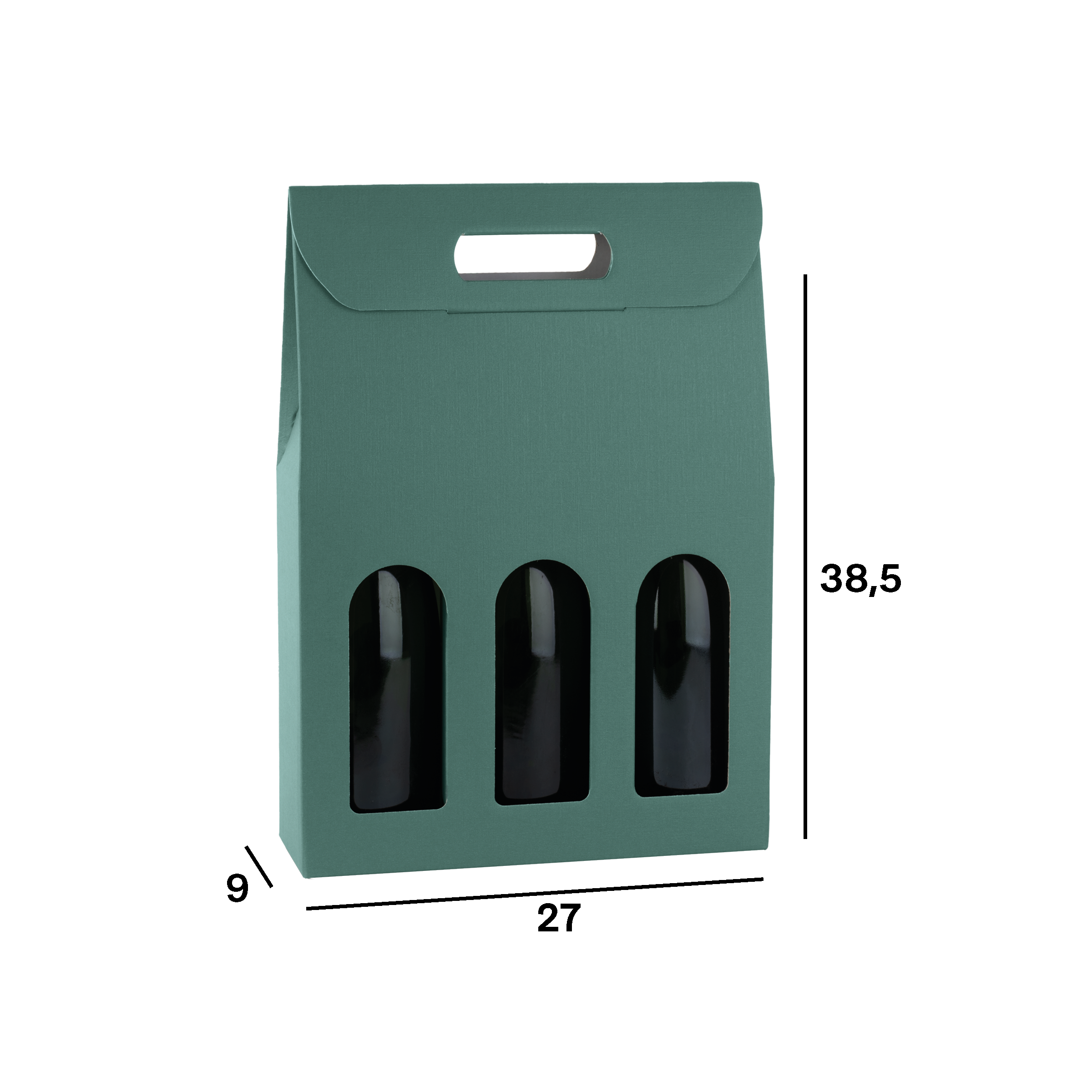 Scatole porta bottiglia fibra verde- Printcentral - - -