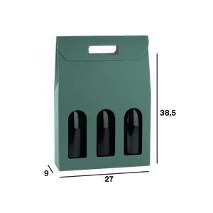 Scatole porta bottiglia fibra verde- Printcentral - - -
