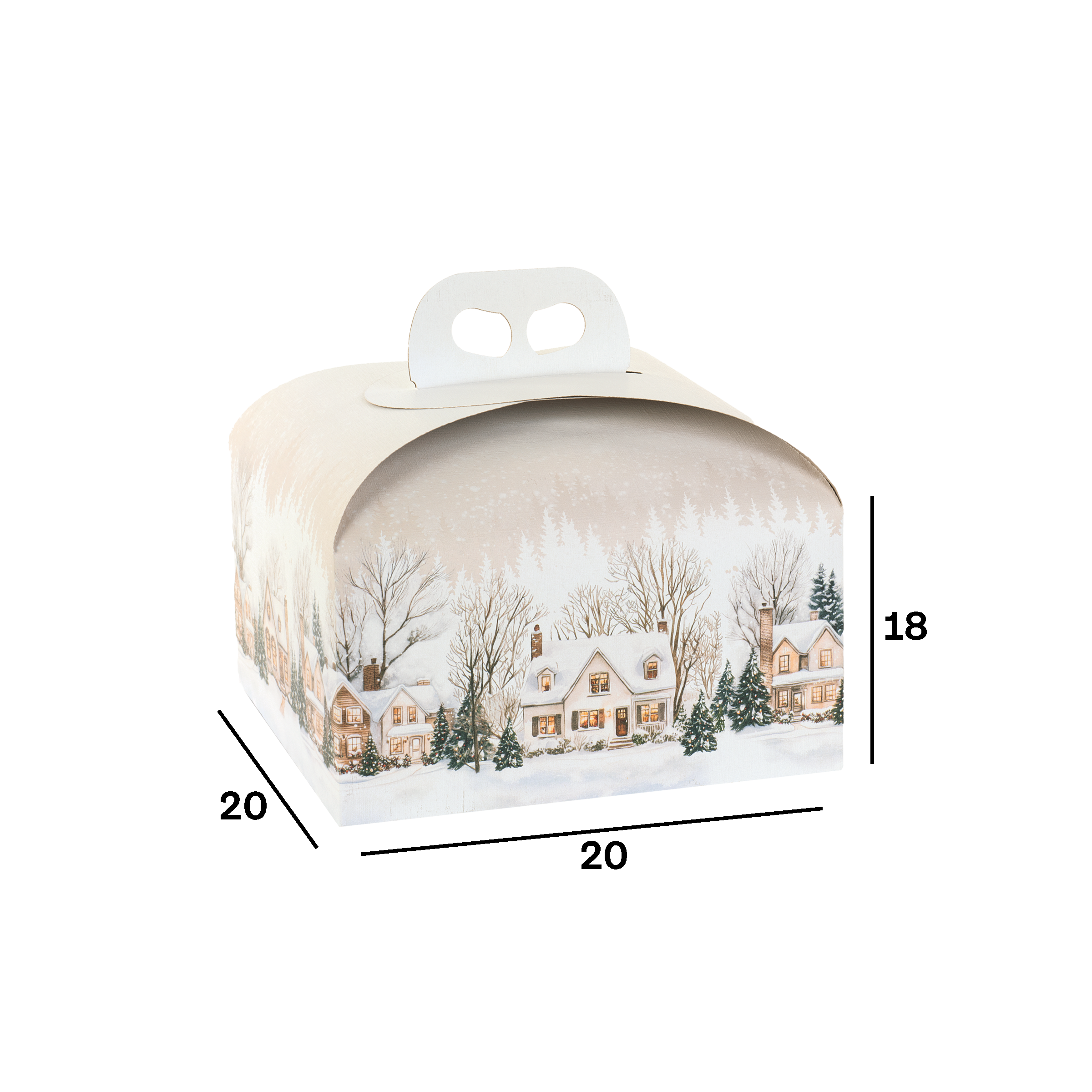 Scatole porta panettone Christmas Village- Printcentral - - -