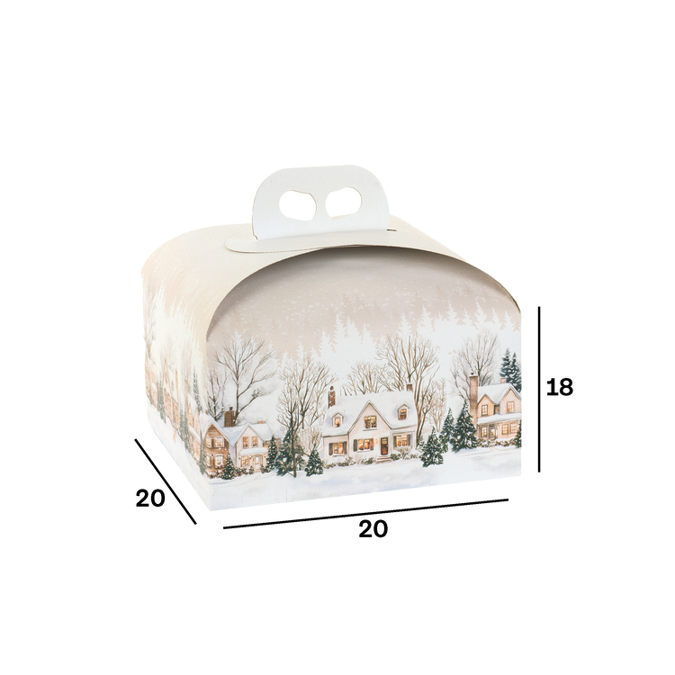 Scatole porta panettone Christmas Village- Printcentral - - -