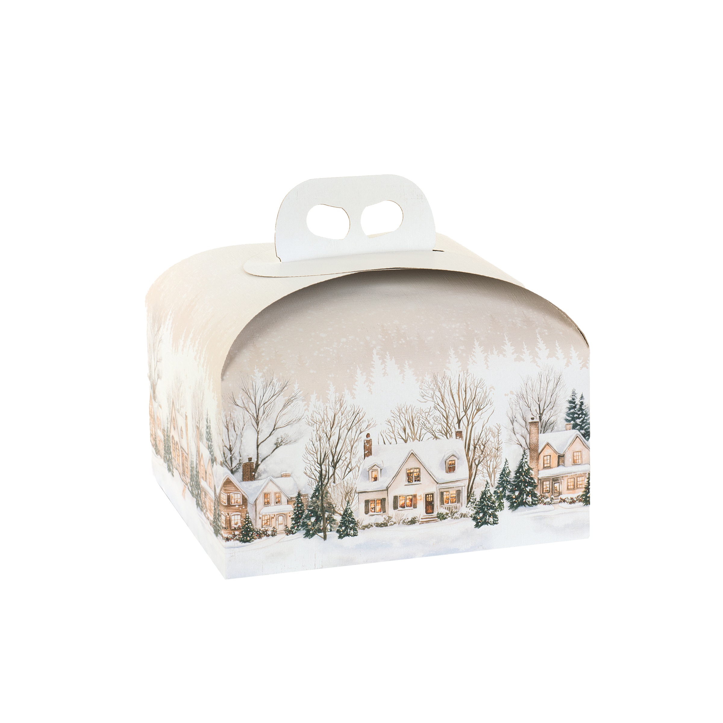 Scatole porta panettone Christmas Village- Printcentral - - -