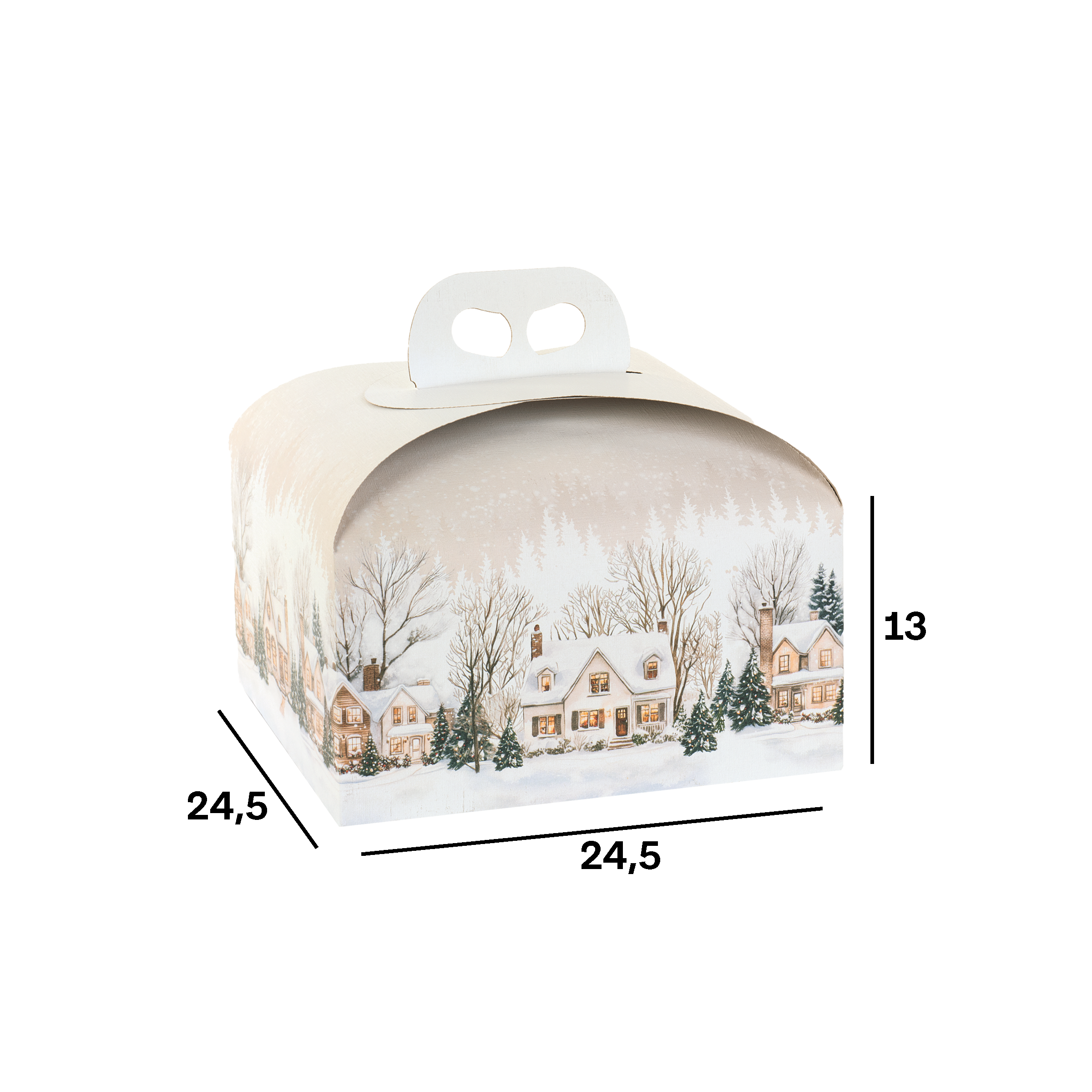 Scatole porta panettone Christmas Village- Printcentral - - -