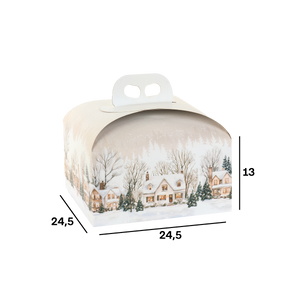 Scatole porta panettone Christmas Village- Printcentral - - -