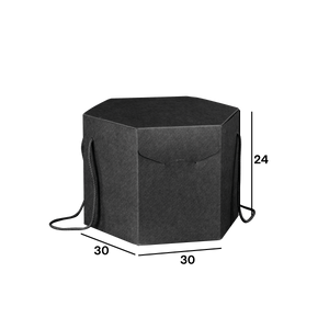 Scatole porta panettone esagonali seta nero- Printcentral - - -