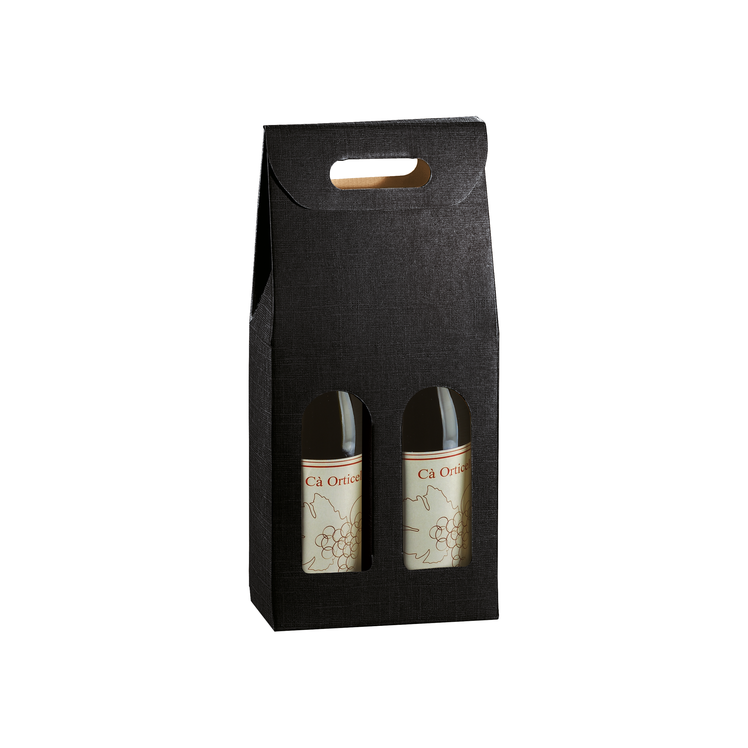 Scatole porta bottiglia seta nero- Printcentral - - -