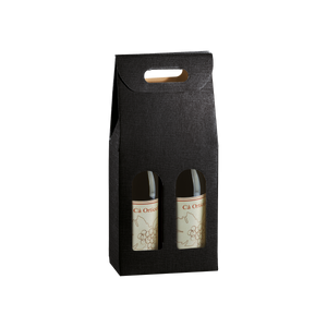 Scatole porta bottiglia seta nero- Printcentral - - -