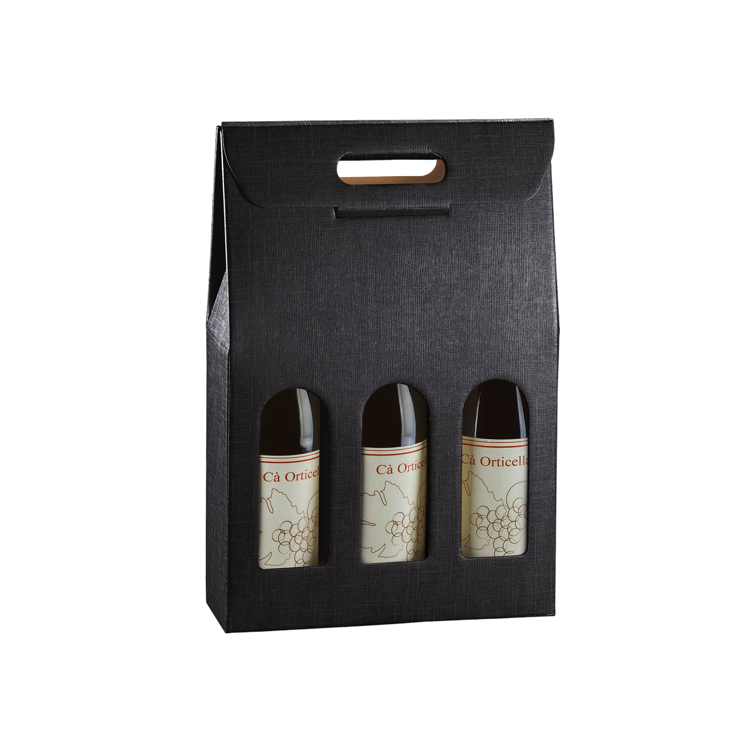 Scatole porta bottiglia seta nero- Printcentral - - -