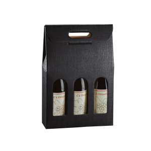 Scatole porta bottiglia seta nero- Printcentral - - -