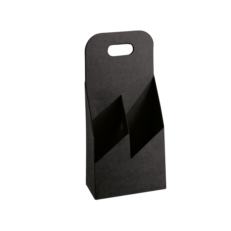 Cestello porta bottiglie seta nero- Printcentral - - -