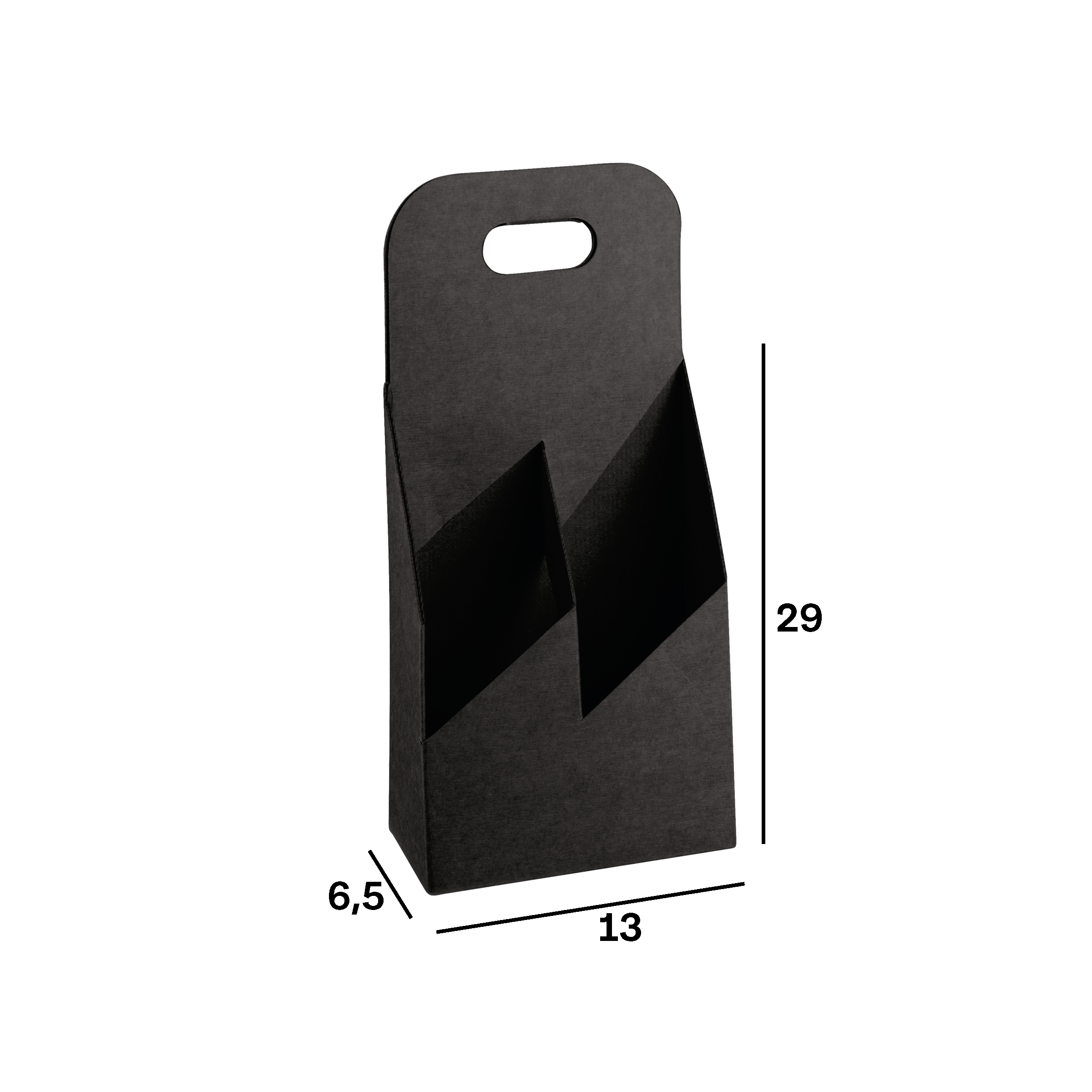Cestello porta bottiglie seta nero- Printcentral - - -