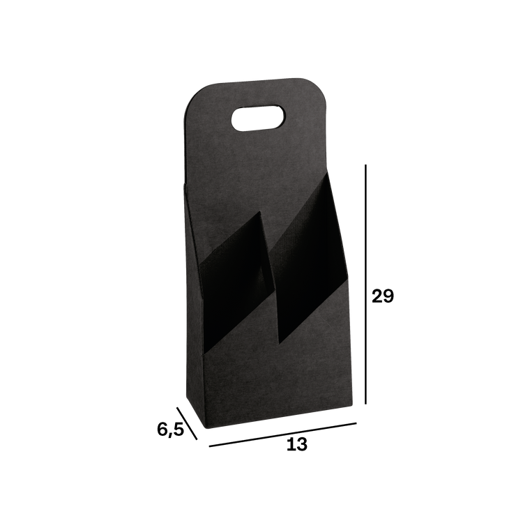 Cestello porta bottiglie seta nero- Printcentral - - -