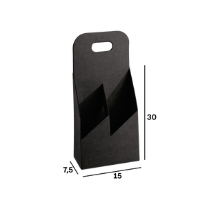 Cestello porta bottiglie seta nero- Printcentral - - -