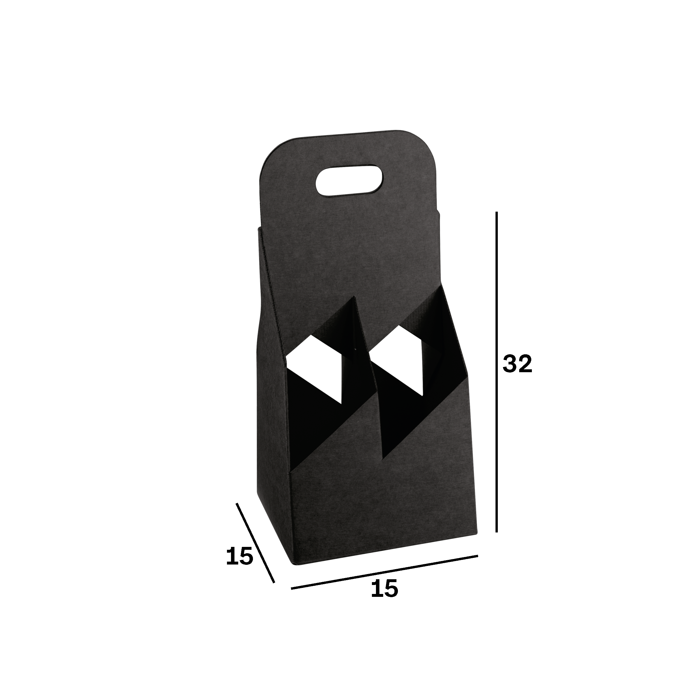 Cestello porta bottiglie seta nero- Printcentral - - -