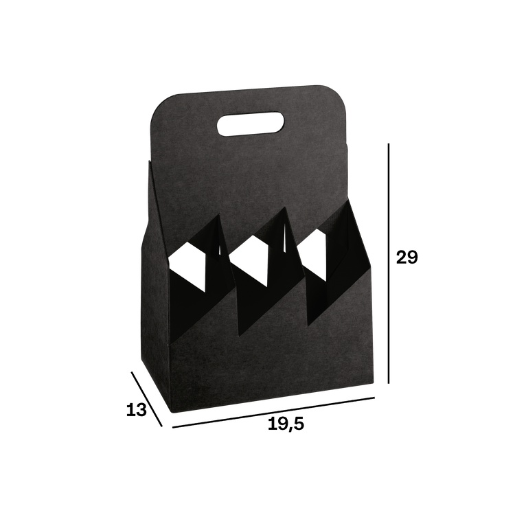 Cestello porta bottiglie seta nero- Printcentral - - -