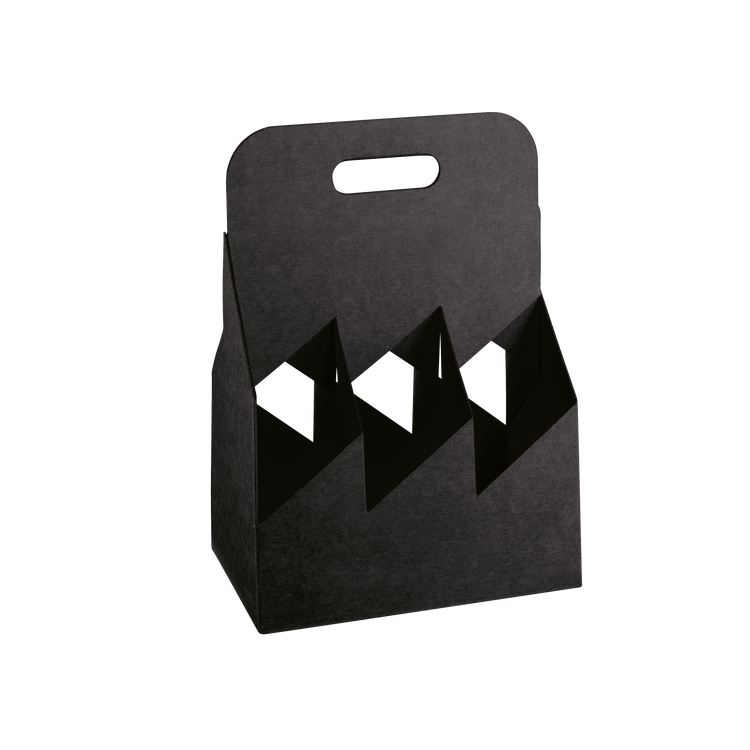 Cestello porta bottiglie seta nero- Printcentral - - -