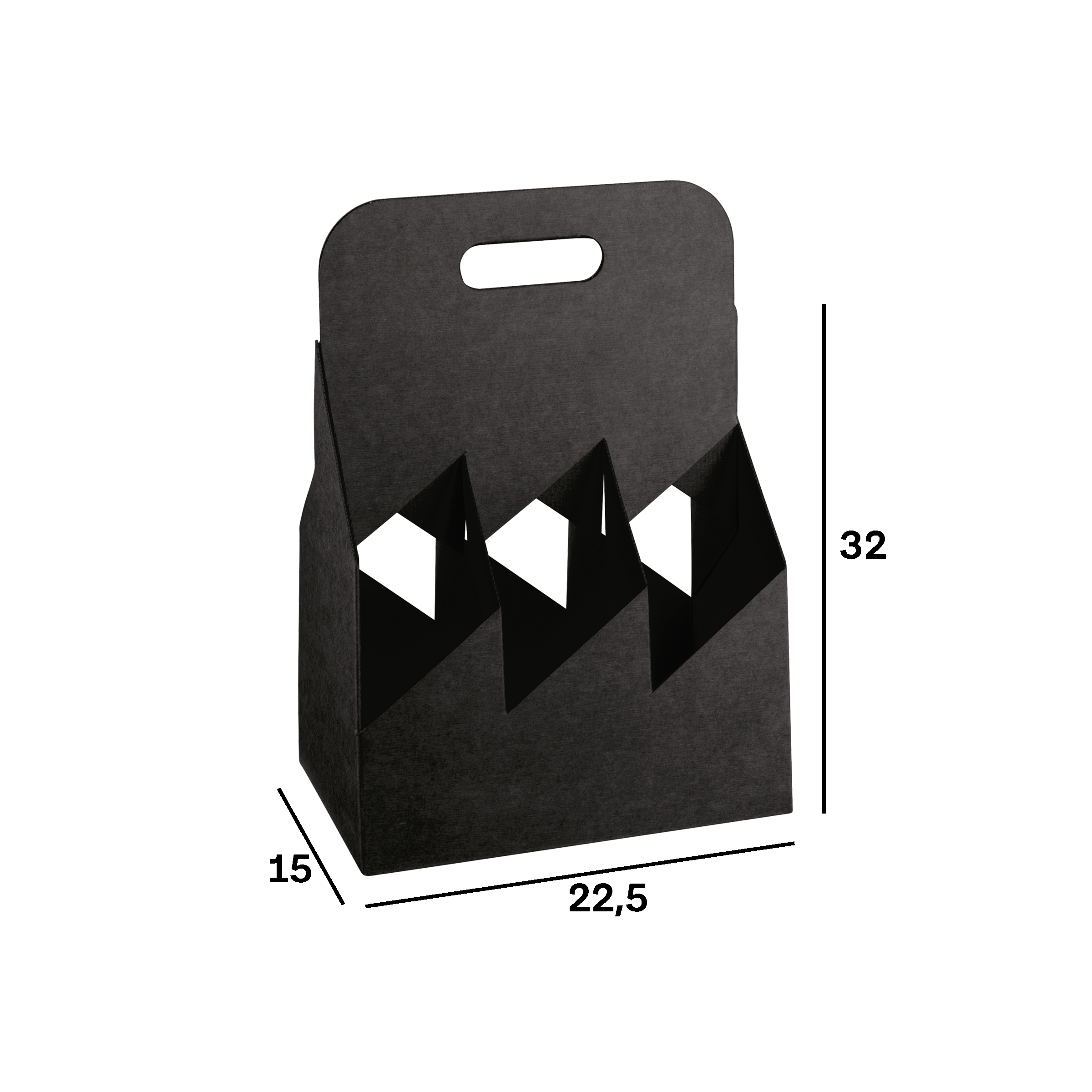 Cestello porta bottiglie seta nero- Printcentral - - -