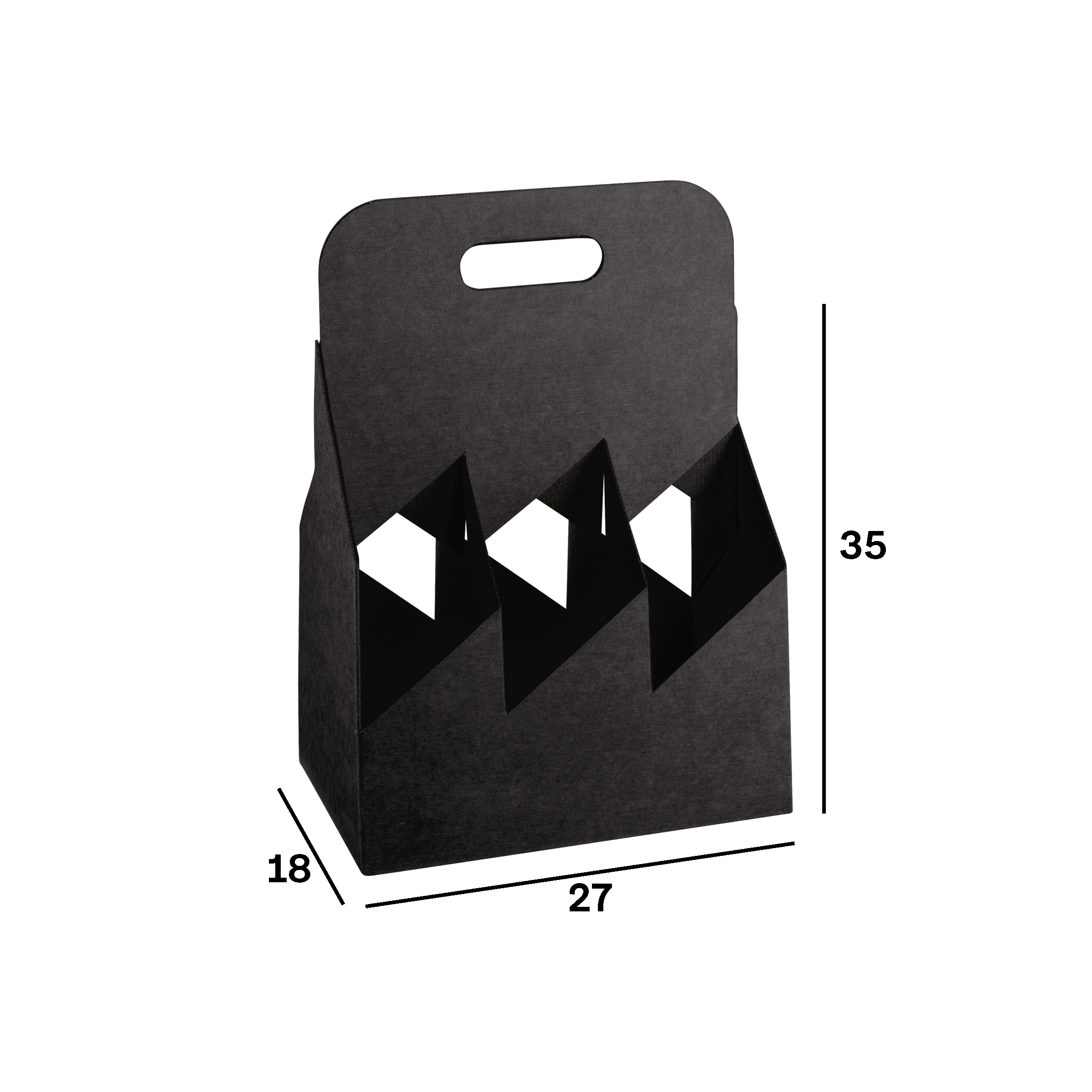 Cestello porta bottiglie seta nero- Printcentral - - -