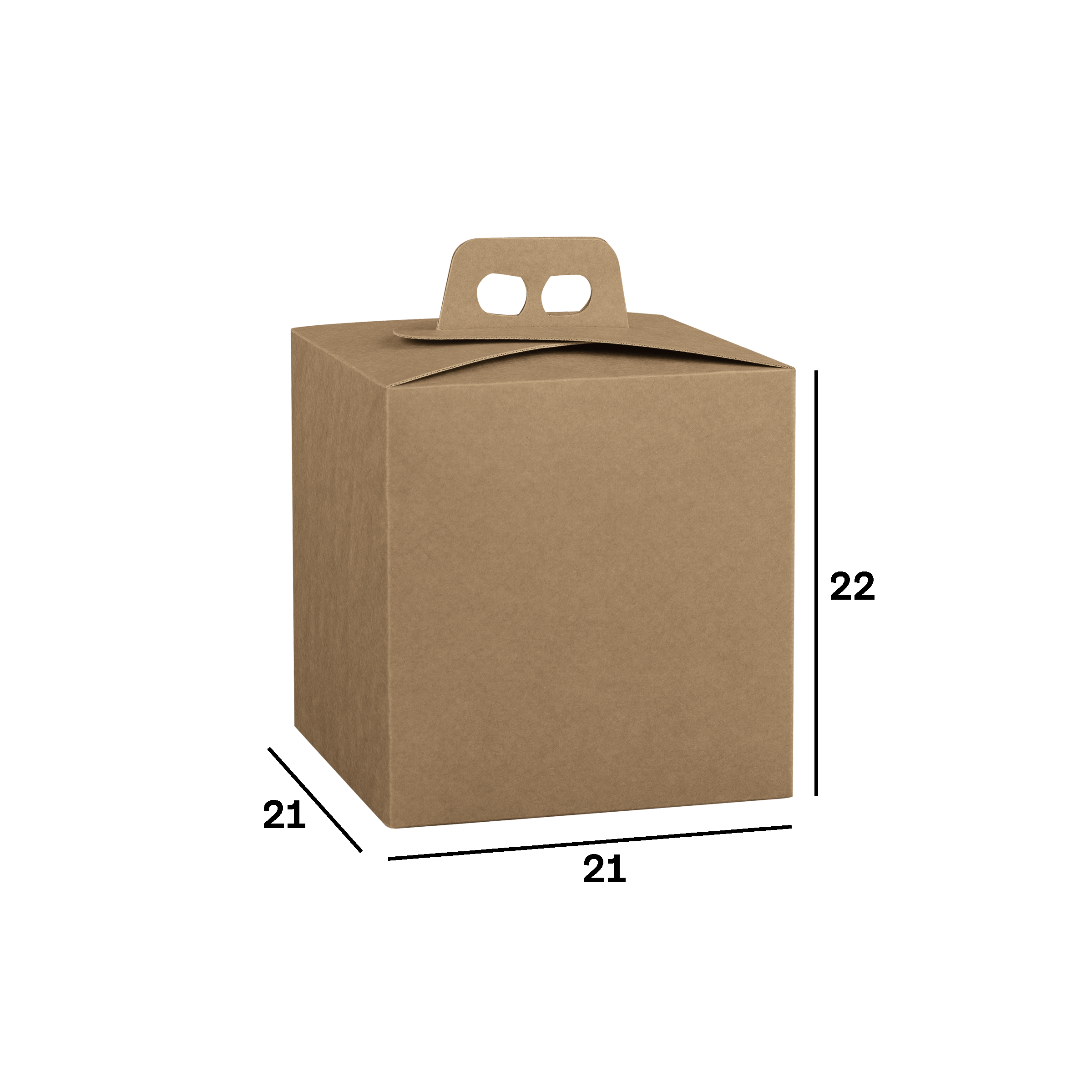 Scatole porta panettone quadrella avana- Printcentral - - -