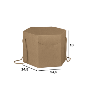 Scatole porta panettone esagonali avana- Printcentral - - -